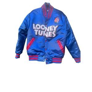 Headgear Classics Looney Tunes Blue Satin Jacket. Size:S